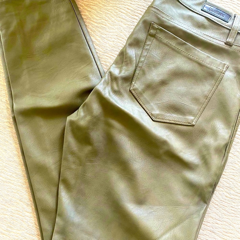 Blank NYC Olive Green Faux Leather Pants - Size 29
